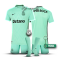 Conjunto infantil COM MEIAS terceiro equipamento verde 2025/26